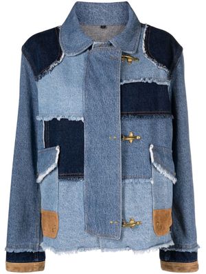 Fay patchwork-design denim jacket - Blue