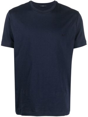 Fay plain cotton T-shirt - Blue