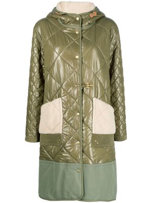 Fay quilted hooded coat - Green