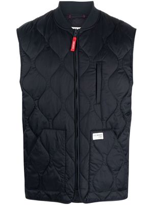 Fay quilted zip-up padded gilet - Blue