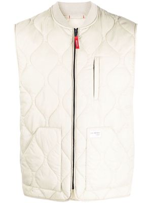 Fay quilted zip-up padded gilet - Neutrals