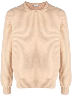 Fay rib-knit virgin wool sweater - Brown