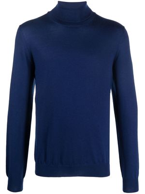 FAY roll-neck virgin wool jumper - Blue