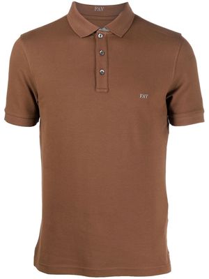 Fay short-sleeve polo shirt - Brown