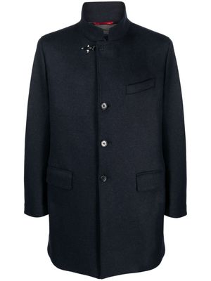 Fay single-breasted wool-blend coat - Blue