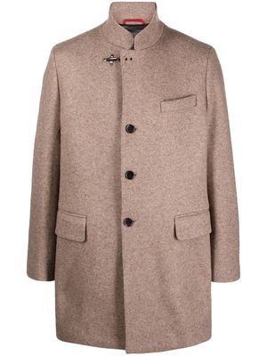 Fay single breasted wool-blend coat - Neutrals