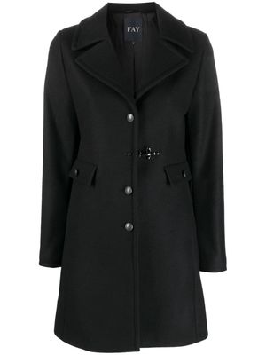 Fay single-breasted wool coat - Black