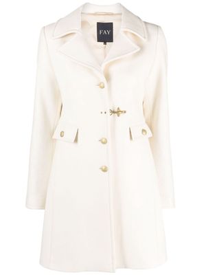 Fay single-breasted wool coat - Neutrals