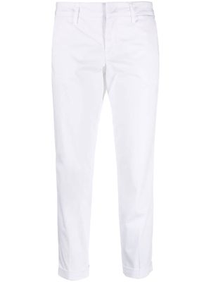 Fay slim-cut leg trousers - White