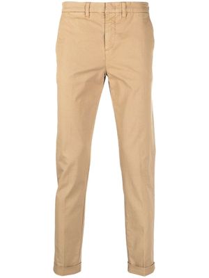Fay slim-fit leg trousers - Brown