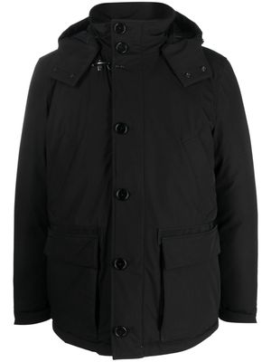 Fay slouch-hood padded jacket - Black