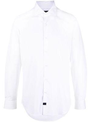 Fay spread-collar long-sleeve shirt - White