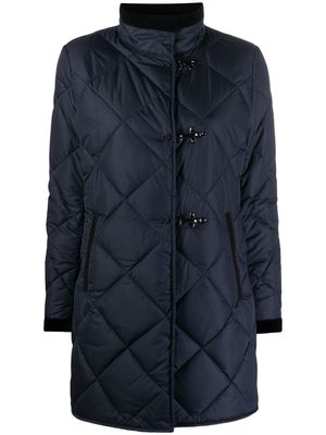 Fay stand-up collar quilted coat - Blue