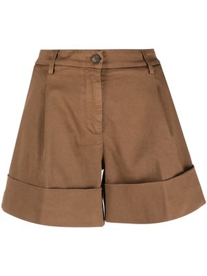 Fay stretch-cotton tailored shorts - Brown