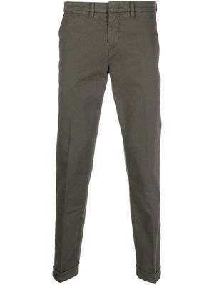 Fay stretch-cotton tapered chino trousers - Green