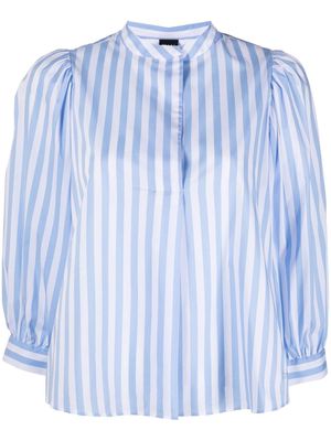 Fay stripe-print cotton-blend shirt - Blue