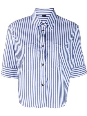 Fay stripe-print cotton shirt - Blue