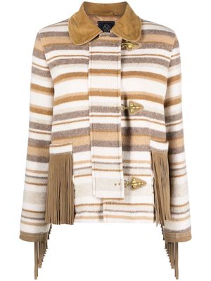 Fay stripe-print pattern jacket - Neutrals