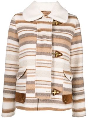 Fay striped virgin-wool jacket - Neutrals