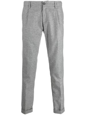 Fay tapered turn up-hem trousers - Grey