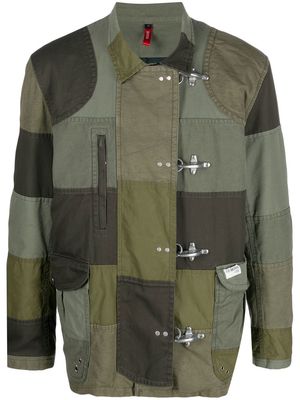 Fay three-pocket patchwork jacket - Green