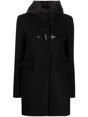 Fay toggle-fastening hooded coat - Black