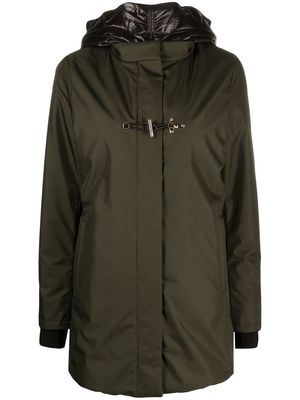 Fay toggle-fastening padded rain jacket - Green