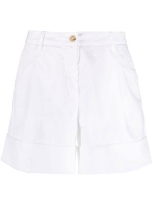 Fay turn-up hem shorts - White
