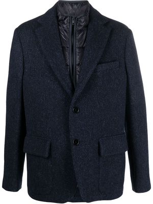 Fay virgin wool layered jacket - Blue