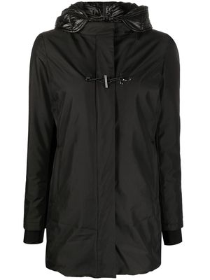 Fay zip-up hooded coat - Black