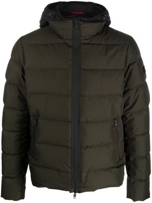 Fay zip-up padded hooded jacket - Green