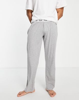 FCUK jersey lounge pant in gray