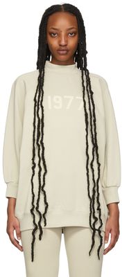 Fear of God ESSENTIALS Beige Three-Quarter Sleeve '1977' Sweatshirt