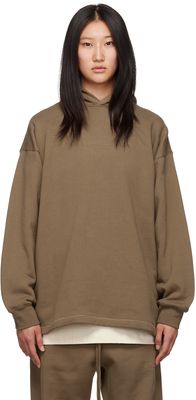 Fear of God ESSENTIALS Brown Relaxed Hoodie
