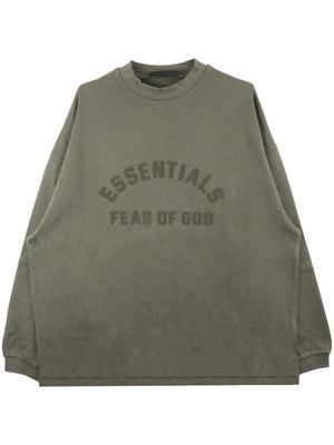 FEAR OF GOD ESSENTIALS logo-print cotton sweatshirt - Green