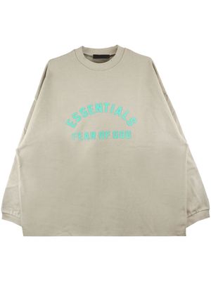 FEAR OF GOD ESSENTIALS logo-print cotton sweatshirt - Neutrals