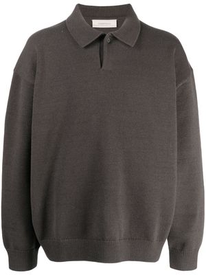 FEAR OF GOD ESSENTIALS long-sleeve polo top - Brown