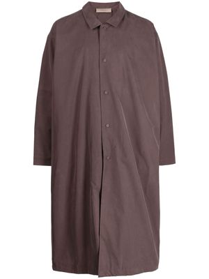 FEAR OF GOD ESSENTIALS twill-weave single-breasted coat - Brown