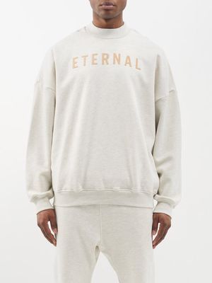 Fear Of God - Eternal-flocked Cotton-jersey Sweatshirt - Mens - Oatmeal