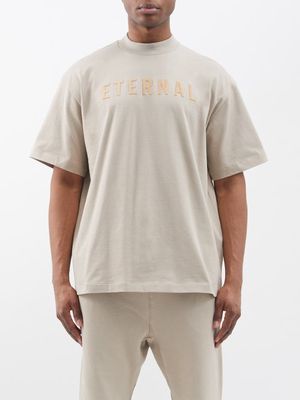 Fear Of God - Eternal Flocked-cotton T-shirt - Mens - Beige