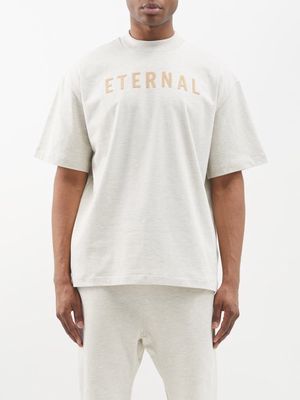 Fear Of God - Eternal Flocked-cotton T-shirt - Mens - Oatmeal
