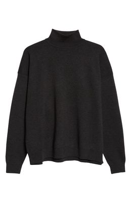 Fear of God Eternal Lightweight Merino Wool Mock Neck Sweater in Black Heather