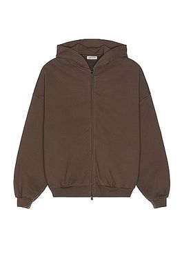 Fear of God Full Zip Hoodie in Brown