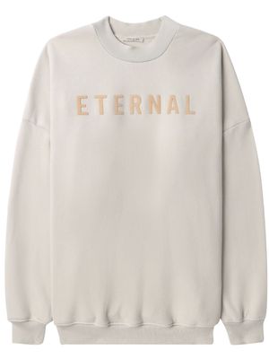 Fear Of God logo-embroidered cotton sweatshirt - Neutrals