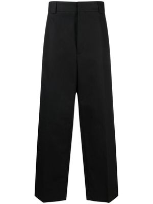 Fear Of God logo-patch wide leg trousers - Black