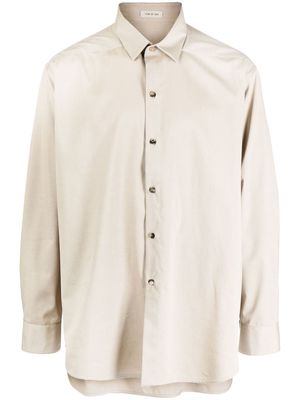 Fear Of God logo-plaque long-sleeve shirt - Brown