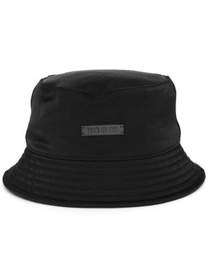 Fear Of God logo-plaque tonal-design bucket hat - Black