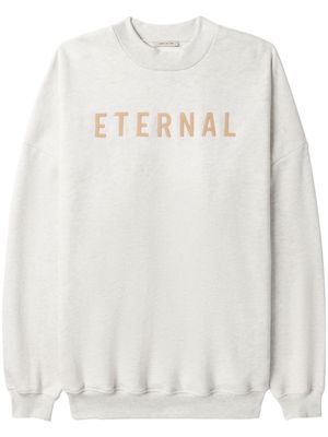 Fear Of God logo-print long-sleeved cotton sweatshirt - Neutrals