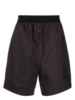 Fear Of God logo-waistband knee-length shorts - Black