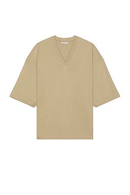 Fear of God Milano V Neck Tee in Cream